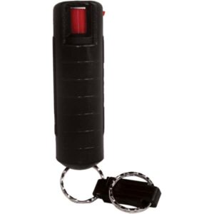 Pepper Shot 1.2% MC 1/2 oz Pepper Spray with Hard Case Belt Clip and Quick Release Key Chain