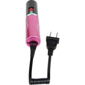 The Stun Master lipstick stun gun. 25 Million Volts stun gun with built in rechargable battery comes in Black, Pink, Red, Gold, and Purple.