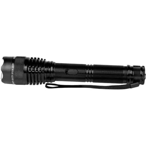 Stun Master Mini Badass Flashlight Stun Gun: Rechargable 120 Lumen Flashlight capable of discharging 85,000,000 volts and made of aircraft grade alluminum.