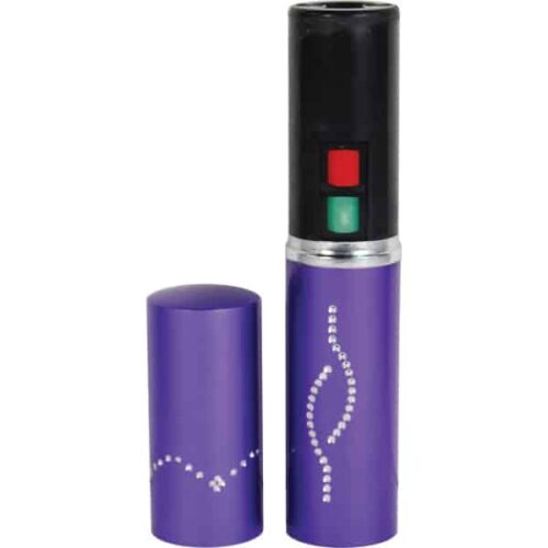 Stun Master Rechargeable Lipstick Stun Gun Tazer With Flashlight in Purple