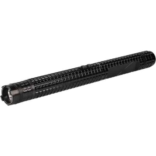 The Safety Technology 70 Million volt Gator Stun Baton with 120-lumen flashlight. Rechargeable and made of airframe aluminum. Includes lifetime warranty.