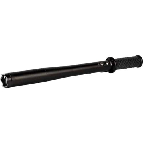 The Safety Technology 80 Million volt Stun Bat with Flashlight: With 220 Lumen Flashlight. Includes rechargeable built in battery and lifetime warranty.