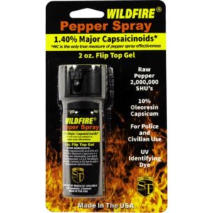 Front packaging of Wildfire Pepper Gel, showcasing can and branding.